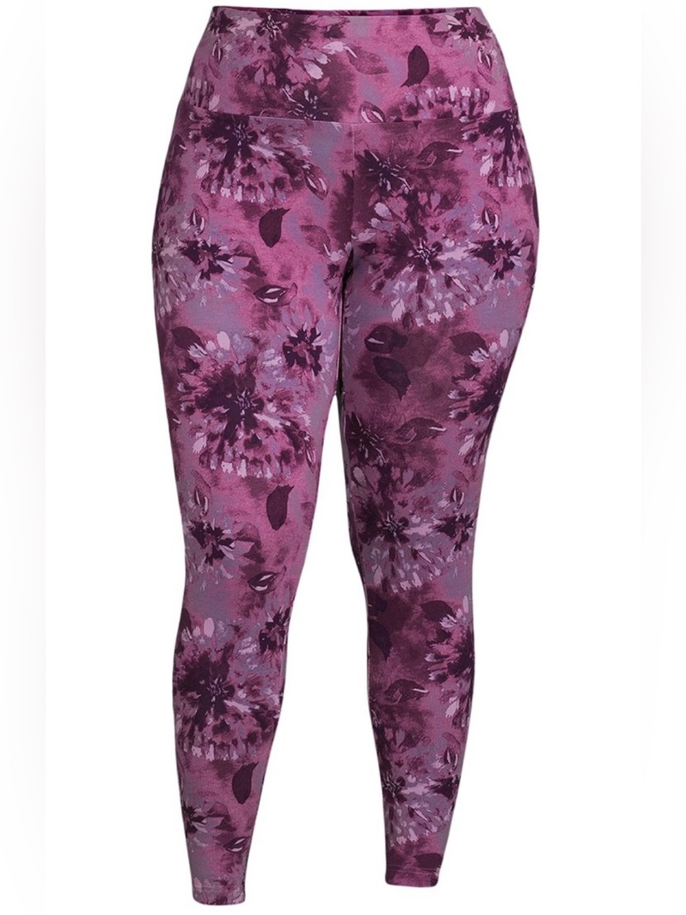 Terra & Sky Women's Plus Size High Waist Purple Leggings